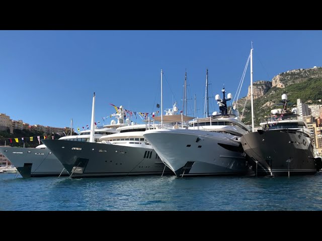 Monaco Yacht Show from water