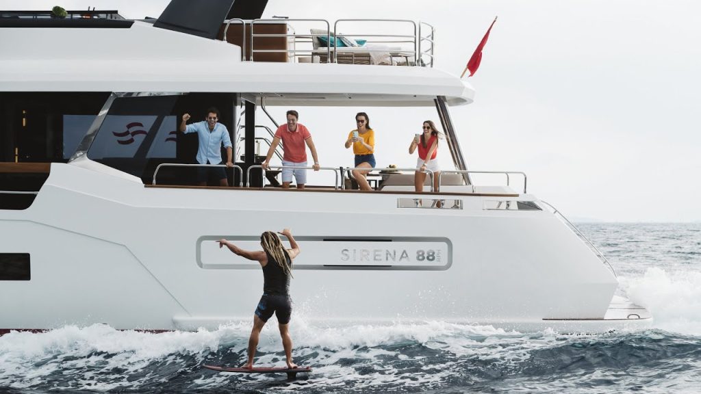 Wakesurfing with a Superyacht